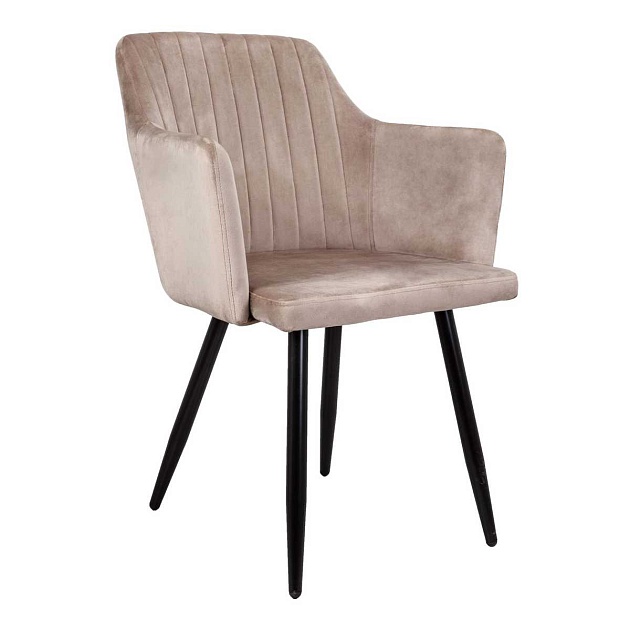 Кресло AksHome Brit бежевый, велюр, цвет каркаса черный 67630 изображение 1 Кресло AksHome Brit бежевый, велюр, цвет каркаса черный 67630 Фото № 1