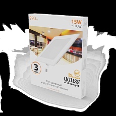 Встраиваемый светодиодный светильник Gauss 940111115 4