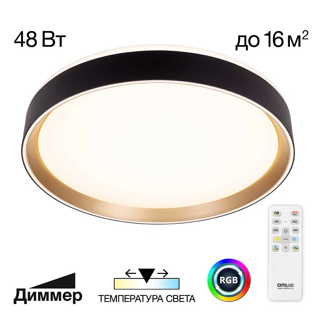 Потолочный светодиодный светильник Citilux Boss CL751351G Фото № 1