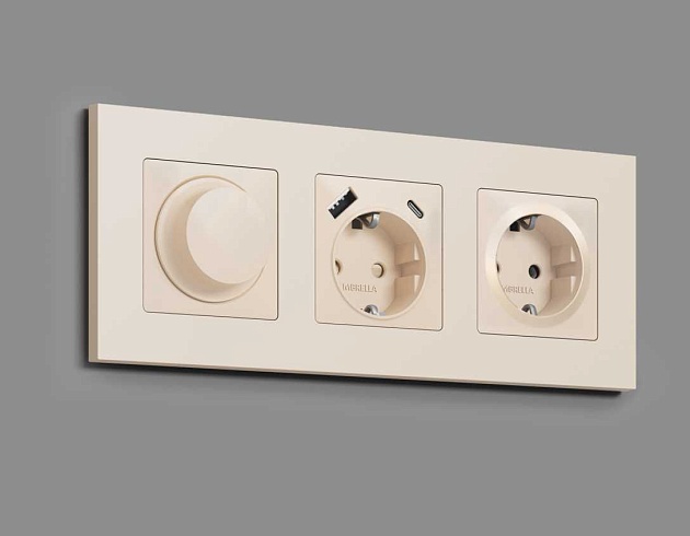 Лицевая панель розетки AMBRELLA VOLT AP3260 Фото № 2