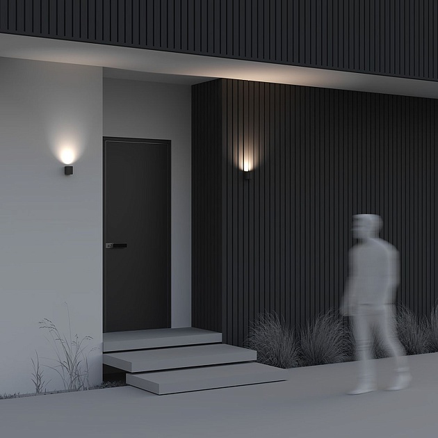 Уличный настенный светильник Maytoni Slat O044WL-01B Фото № 13