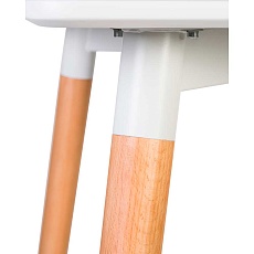 Стол обеденный DOBRIN SERRA (ножки светлый бук, столешница белая) 03-TD-LMZL SERRA 3