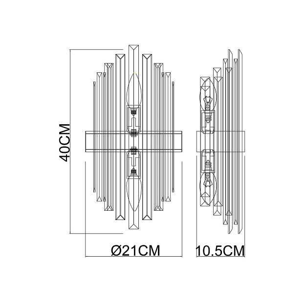 Настенный светильник Arte Lamp Fedelta A1068AP-2PB Фото № 2