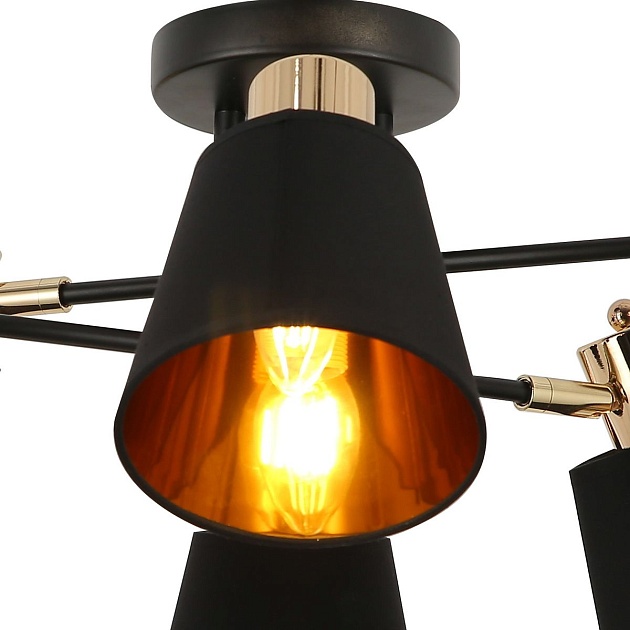 Потолочная люстра Illumico IL6116-6COU-79 BK GD изображение 3 Потолочная люстра Illumico IL6116-6COU-79 BK GD Фото № 3