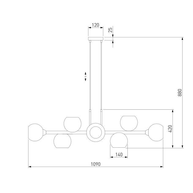 Подвесная люстра Eurosvet Roger 70113/8 дымчатый изображение 2 Подвесная люстра Eurosvet Roger 70113/8 дымчатый Фото № 2