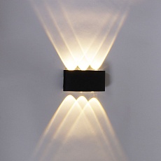 Уличный настенный светодиодный светильник Reluce 86833-9.2-006KT LED6*1W BK