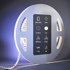 Светодиодная лента Maytoni 12W/m 160LED/m 2835SMD дневной белый 5M 201101 2