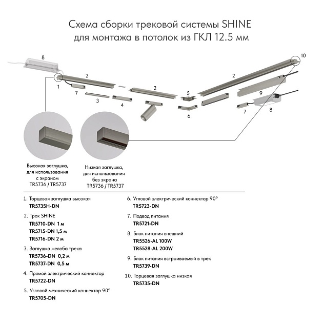Заглушка торцевая Denkirs Shine Base (2 шт.) TR5735-DN Фото № 2