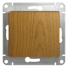 Переключатель одноклавишный проходной Systeme Electric Glossa 10A 250V дуб GSL000561