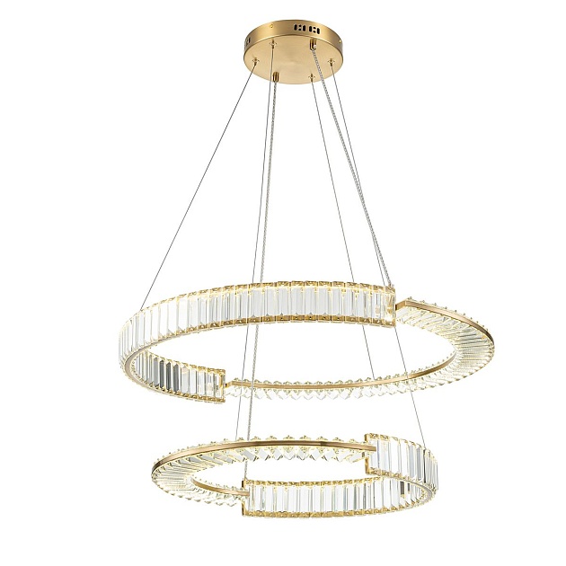 Подвесной светильник Indigo Frizzante 12015/2PL Brass V000076L Фото № 1