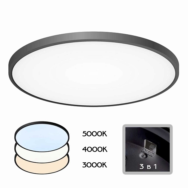 Потолочный светодиодный светильник Citilux Бейсик CL738501V Фото № 1