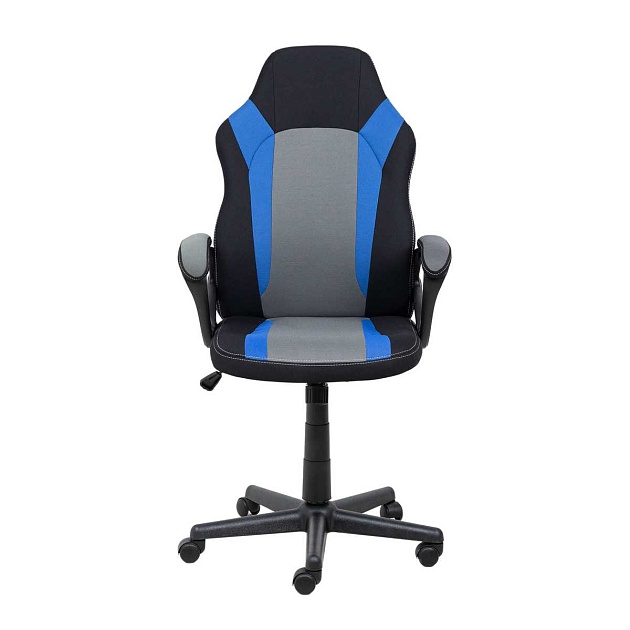 Игровое кресло AksHome Flaviy черный/серый/синий, ткань 86380 изображение 10 Игровое кресло AksHome Flaviy черный/серый/синий, ткань 86380 Фото № 10