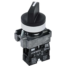 Переключатель LA167-BDF21 на 2 положения 1з черный IEK BSW20-BDF21-1-24-67-2-K02