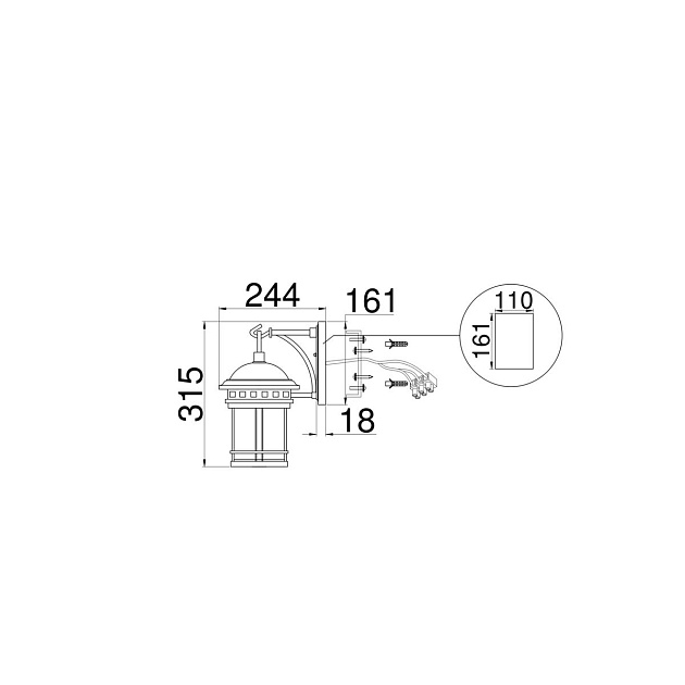 Уличный настенный светильник Maytoni Salamanca O031WL-01BR изображение 4 Уличный настенный светильник Maytoni Salamanca O031WL-01BR Фото № 4