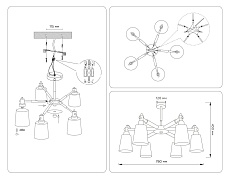 Потолочная люстра Ambrella light Traditional Loft TR82211 2