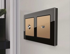 Лицевая панель розетки AMBRELLA VOLT AP6140 1