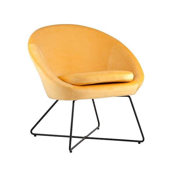 Кресло Stool Group Колумбия вельвет оранжевый DOUMBIA HLR-22 Фото № 1