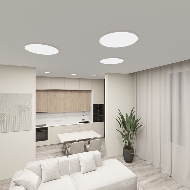 Потолочный светодиодный светильник Denkirs Thin DK6522-WH Фото № 2