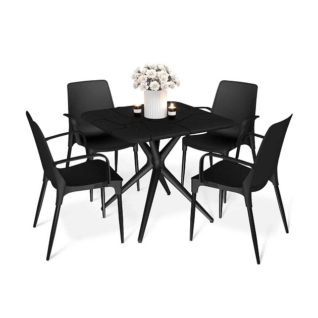 Обеденная группа Sheffilton SHT-DS209 черный 1098447101 Фото № 1