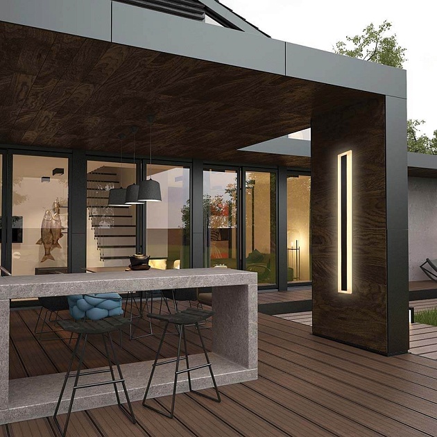 Уличный настенный светодиодный светильник Feron DH2001 черный 48016 изображение 2 Уличный настенный светодиодный светильник Feron DH2001 черный 48016 Фото № 2