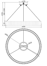 Подвесной светодиодный светильник Freya Tier FR5257PL-L25CH 4