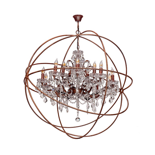 Подвесная люстра Loft IT Foucaults Orb Crystal Loft1897/15 Фото № 1