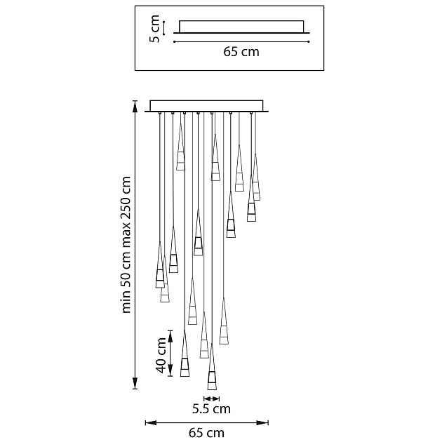 Подвесная светодиодная люстра Lightstar Cone 757161 изображение 4 Подвесная светодиодная люстра Lightstar Cone 757161 Фото № 4