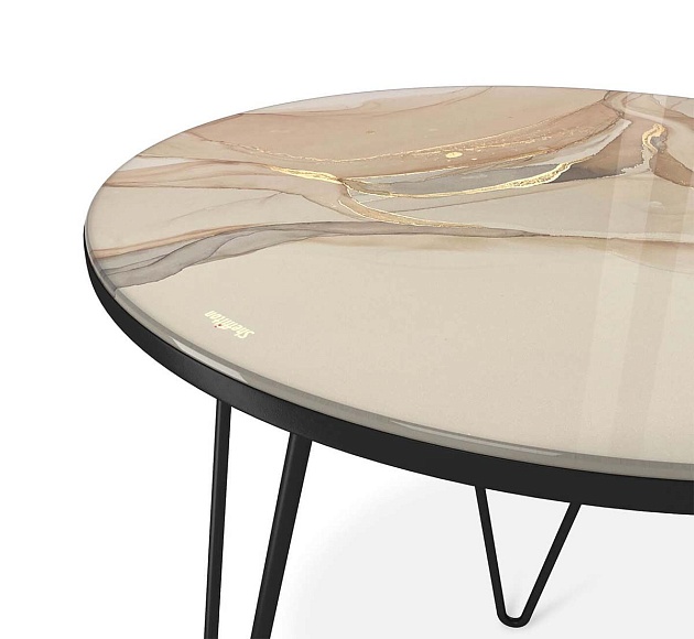 Журнальный стол Sheffilton SHT-CT27 дымчатый топаз/черный муар 4007482112 Фото № 6