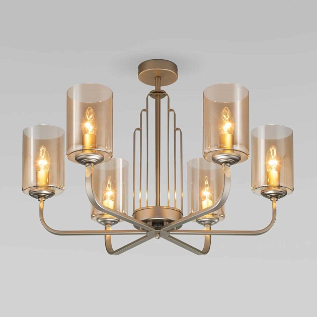 Потолочная люстра Eurosvet Defi 60138/6 перламутровое золото Фото № 1