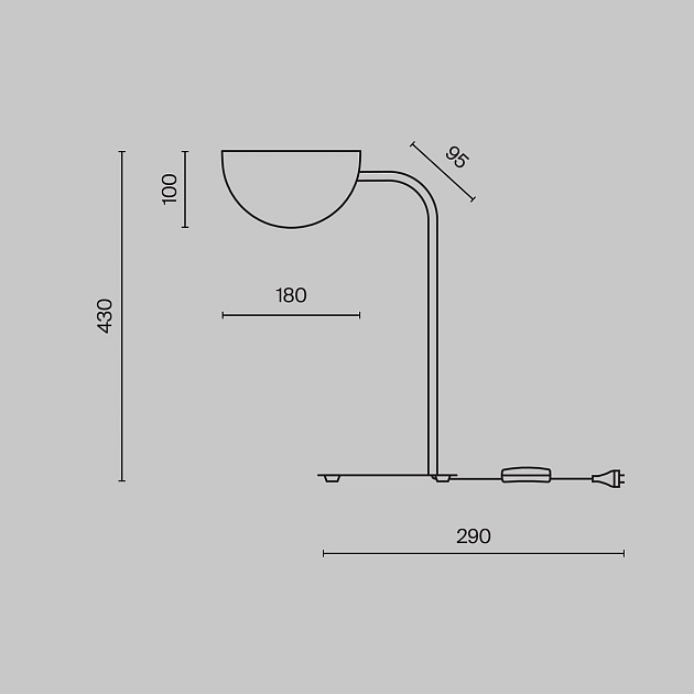 Настольная лампа Maytoni Technical Mollis MOD126TL-01B Фото № 2
