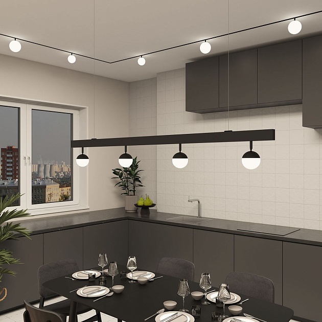 Трековый светодиодный светильник Denkirs Smart Moon DK8051-BK Фото № 4