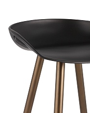 Барный стул Stool Group Флэш черный бронзовые ножки FIYAN BLACK & BRONZE 1