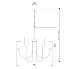 Подвесная люстра Eurosvet Abbey 60164/10 никель Smart 1