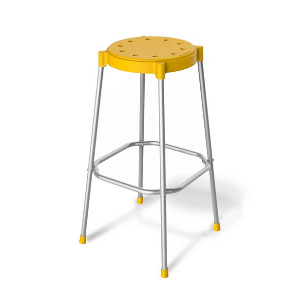 Барный стул Sheffilton SHT-S48 желтый/хром лак 0434769708 Фото № 1