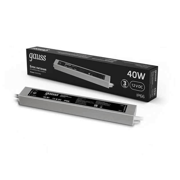 Блок питания Gauss 12V 40W IP66 5A 202023040 Фото № 6