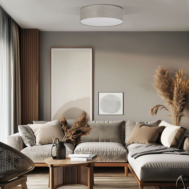 Потолочный светильник TK Lighting 5637 Rondo Linen Фото № 4
