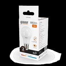 Лампа светодиодная Gauss E27 10W 3000K матовая 23210 2