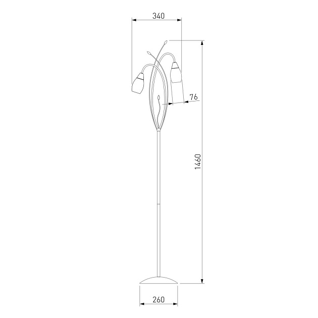 Торшер Eurosvet 22080/2F хром Фото № 2