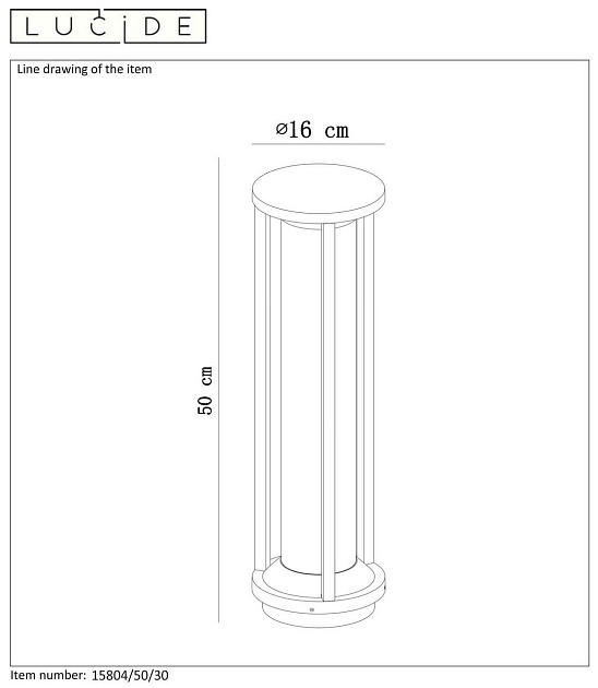 Уличный светильник Lucide Cadix 15804/50/30 изображение 2 Уличный светильник Lucide Cadix 15804/50/30 Фото № 2