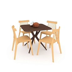 Обеденная группа Sheffilton SHT-DS133 коричневый/бук/черный 5779322601