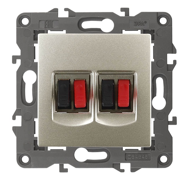 Аудиорозетка двойная ЭРА Elegance 14-3112-04 Б0034329 изображение 1 Аудиорозетка двойная ЭРА Elegance 14-3112-04 Б0034329 Фото № 1