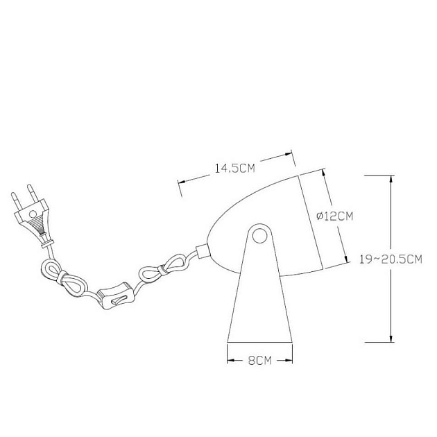 Настольная лампа Lucide Chago 45564/01/66 Фото № 3