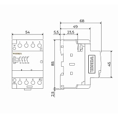 Контактор модульный 63 A 4NO (3 модуля) Werkel W943M63O 4690389212130 1