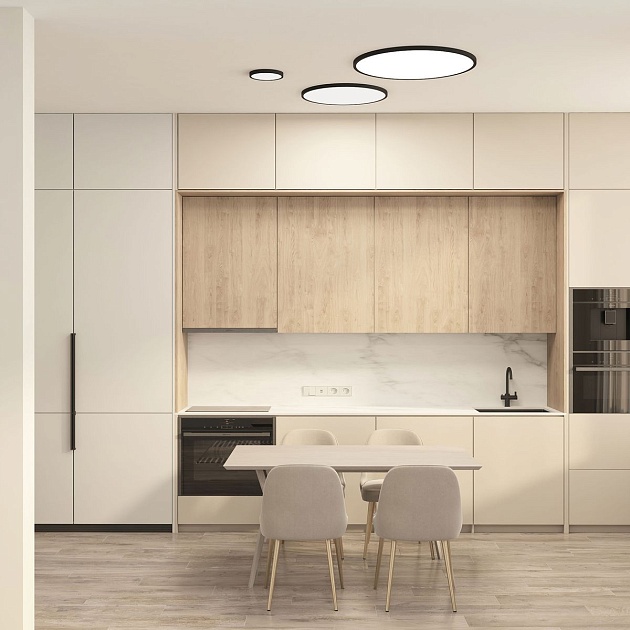 Потолочный светодиодный светильник Denkirs Thin DK6522-BK Фото № 3