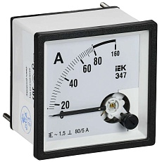 Амперметр Э47 40/5А класс точности 1,5 72х72мм IEK IPA10-6-0040-E