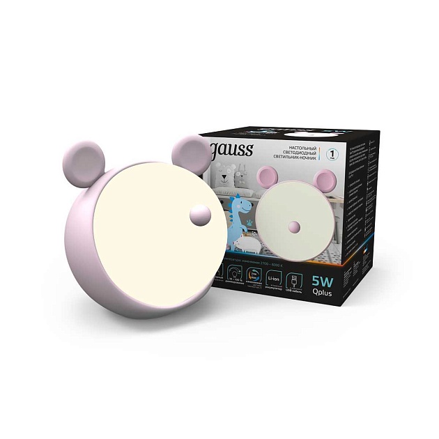 Настольный светодиодный детский ночник Gauss NN7024 изображение 5 Настольный светодиодный детский ночник Gauss NN7024 Фото № 5