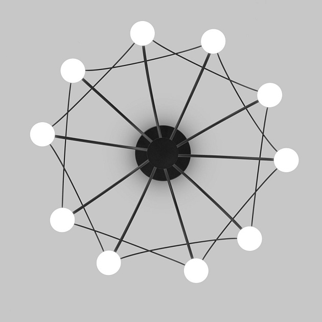 Потолочная светодиодная люстра Eurosvet Ragno 90035/10 LED черный Фото № 3