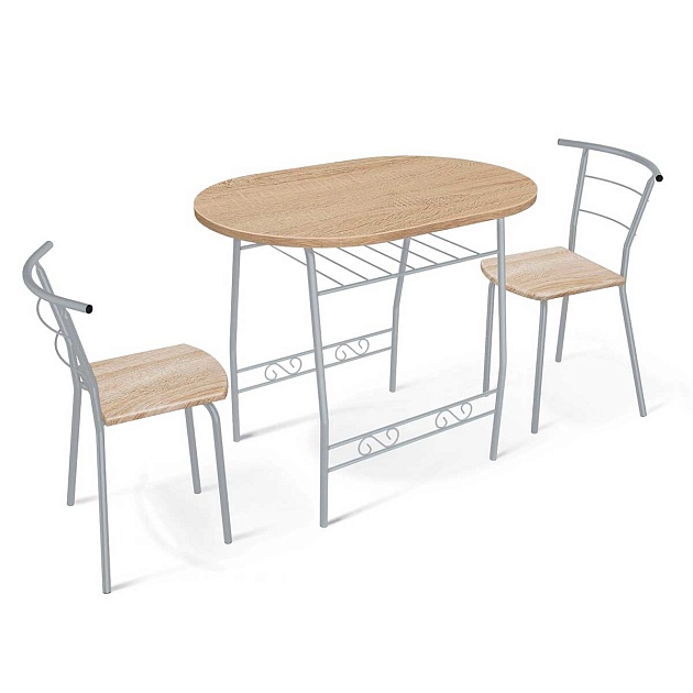 Обеденная группа Sheffilton SHT-DS18 дуб сонома/ал.металлик 0992258302 Фото № 1