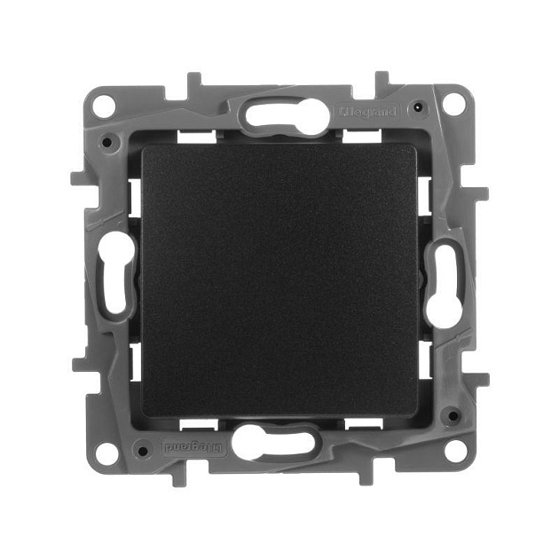 Выключатель одноклавишный Legrand Etika 10A 250V антрацит 672601 Фото № 1