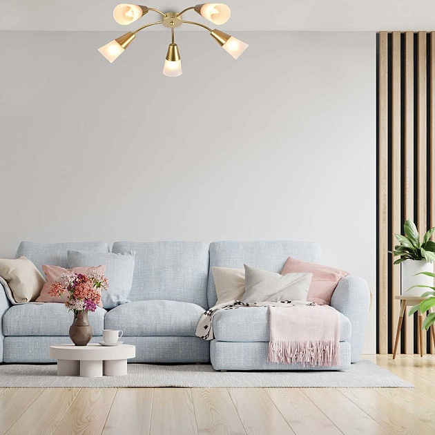 Потолочная люстра Escada Aquilegia 1100/5P Gold изображение 2 Потолочная люстра Escada Aquilegia 1100/5P Gold Фото № 2